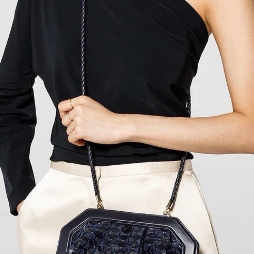 Serapian Mosaico Secret Navy Blue Clutch - Picture 3 of 8